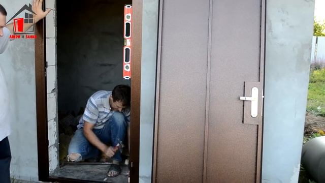 Установка дверей металл с двух сторон в котельную (бойлерную) и в мастерскую смотреть онлайн