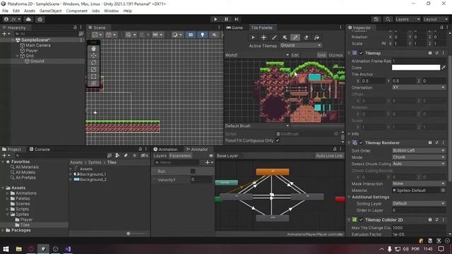 TILE MAP E CAMERA #3 CRIANDO JOGO DE PLATAFORMA COMPLETO NO UNITY смотреть онлайн