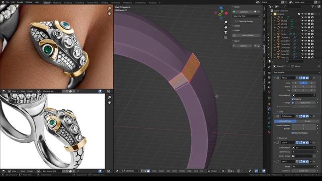 Blender 3D. Двойное кольцо смотреть онлайн
