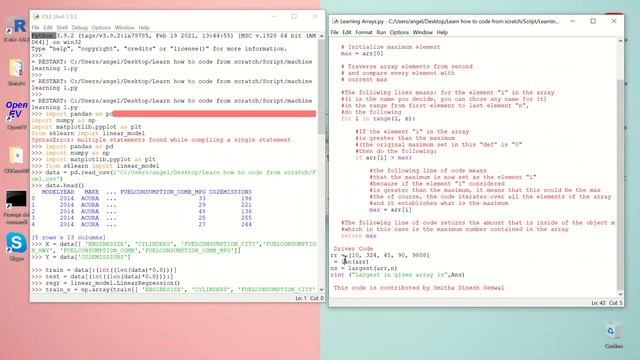 Function to Find Maximum in array of size n - Part 6 | Python смотреть онлайн