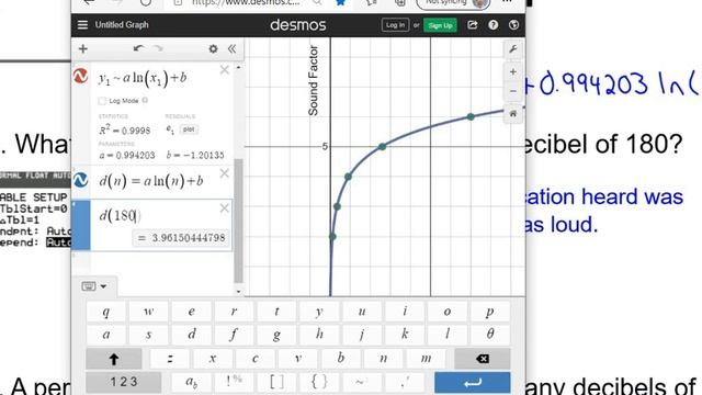 08.4f - Examples - Modeling Data with the Natural Log Function (ln) смотреть онлайн