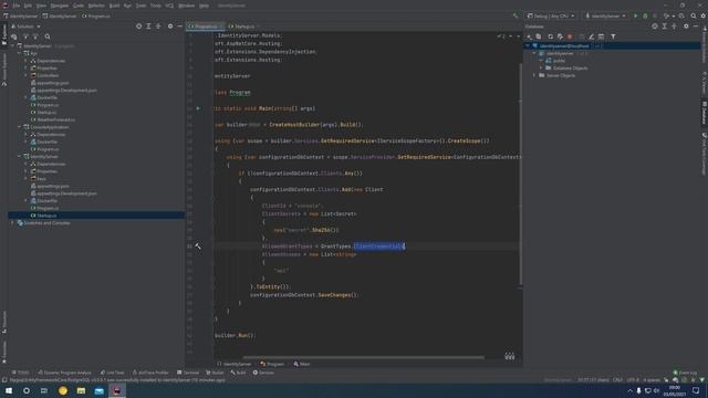 Adding Entity Framework Core 5 to IdentityServer 5 смотреть онлайн