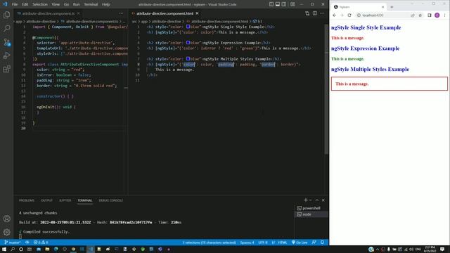 #9.4 - Applying multiple styles using ngStyle - Attribute Directive - Angular Series смотреть онлайн