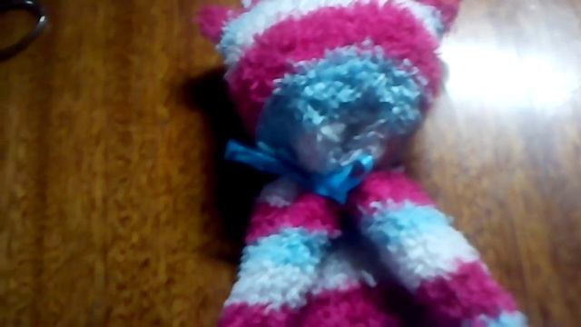 Игрушка котик . из носка . смотреть онлайн