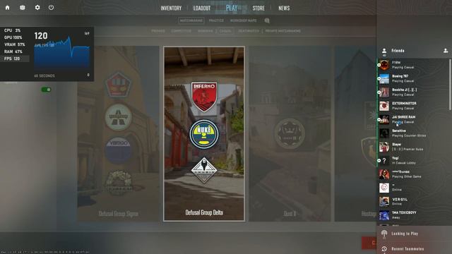 Counter Strike 2 (cs 2) On Ryzen 5 5500 And RX 6600 , 1080p , Low ,high