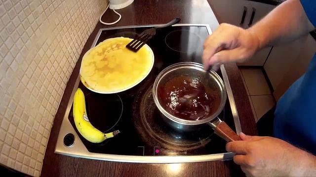 Крепа Банан С Шоколадом . Греческая кухня смотреть онлайн