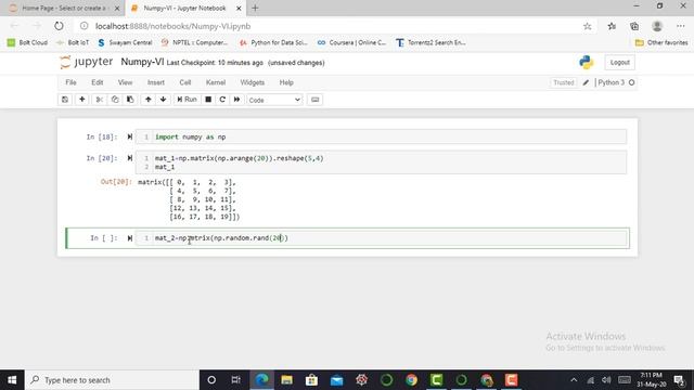 Numpy: Matrix operation using "Python" смотреть онлайн