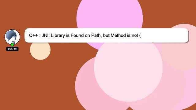 C++ : JNI: Library is Found on Path, but Method is not (java.lang.UnsatisfiedLinkError) смотреть онлайн