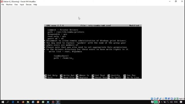 Cara Konfigurasi Samba Debian 9 di Virtualbox #6 смотреть онлайн