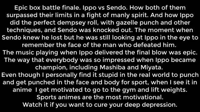 Ippo Vs Sendo BOX Anime Hajime No Ippo S1 Ep 75  Ippo Is Champion