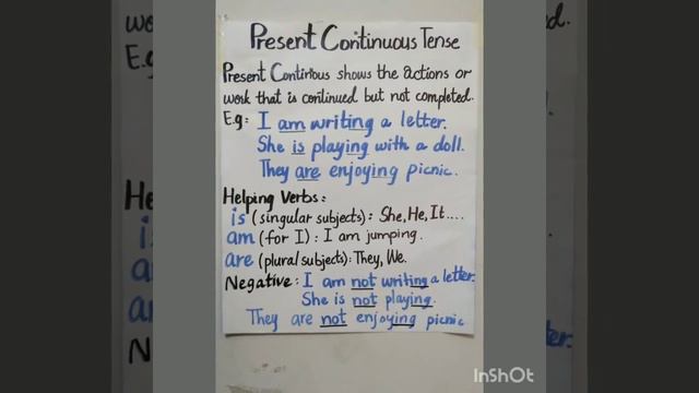 Present continuous tense -- English -- grade 4 -- part 1 смотреть онлайн