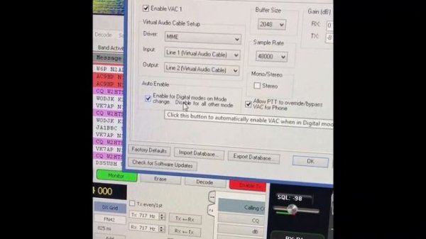 Flex-1500 setup with wsjt-x and powerSDR 2.8