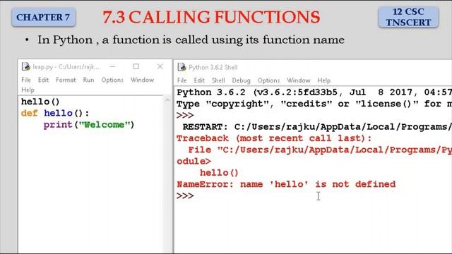 Chapter 7 - Python Functions (7.3 Calling a Function) смотреть онлайн