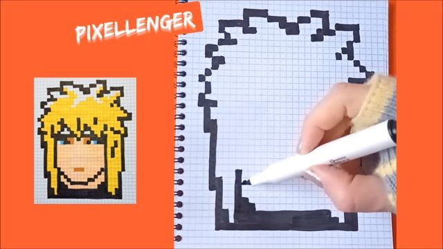 Как рисовать по клеточкам Минато из аниме Наруто Простые рисунки How to Draw Minato Naruto Pixel Ar смотреть онлайн