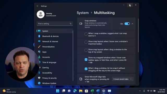 Configuring Snap Layouts in Windows 11 version 22H2 смотреть онлайн