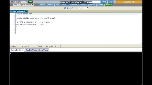 Java tutorial: Multidimensional array смотреть онлайн