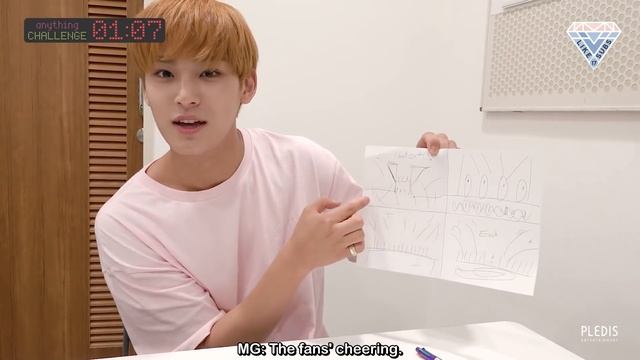 [Eng Sub] 190119 1Min7Sec Challenge - Mingyu's 4 Cuts Manhwa Drawing Challenge by Like17Subs смотреть онлайн