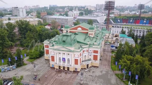 Irkutsk Academic Drama Theater. N.P. Okhlopkova. Russia, From Drone, Point of interest смотреть онлайн