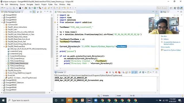 Create Directory to Save Screen Shots for the Test Case in Selenium Python смотреть онлайн