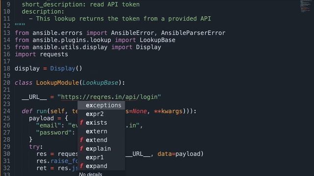 Creating a Custom Ansible Lookup Plugin in Python for retrieving API token смотреть онлайн
