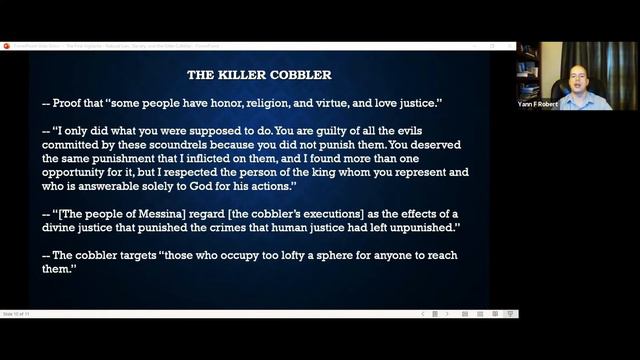 Fellow Lecture: Yann Robert, "The First Vigilante: Natural Law, Slavery, & the Killer Cobbler" смотреть онлайн