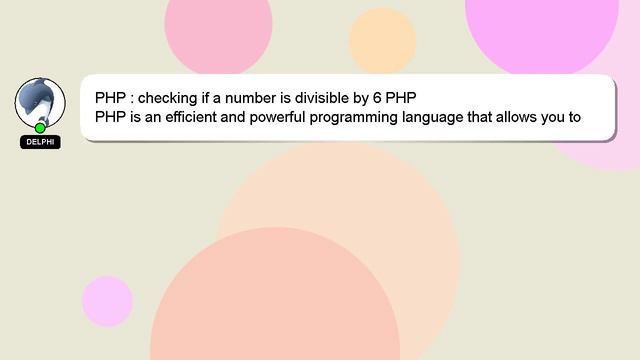 PHP : checking if a number is divisible by 6 PHP смотреть онлайн