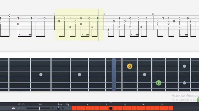 Guitar Tab - His Theme (Undertale) OST Fingerstyle Tutorial Sheet Lesson #Anp