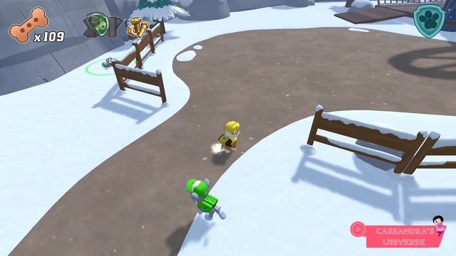Paw Patrol Mighty Pups Save Adventure Bay-Snow Rescue Mission Let's Play Pt2 смотреть онлайн