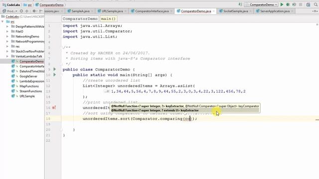 sorting lists with java 8 comparator tutorial 06 смотреть онлайн