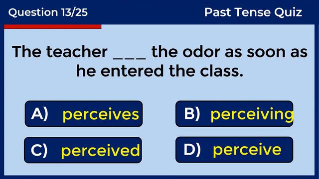 Past Tense Quiz | Can You Pass This Test? #challenge 12 смотреть онлайн