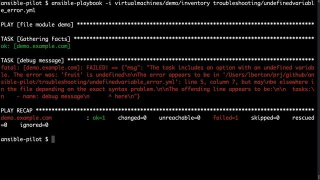 Ansible troubleshooting - undefined variable смотреть онлайн