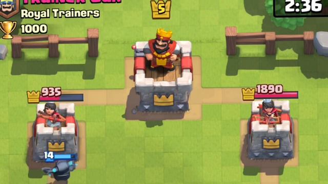 14 level mini p.e.k.k.a Vs 5 level king tower clash Royale смотреть онлайн