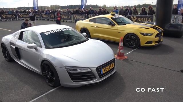 Drag HD: Taxi Ford Mustang GT vs Mercedes-AMG c63s Coupe, McLaren 720s, Porsche Cayman GT4 смотреть онлайн
