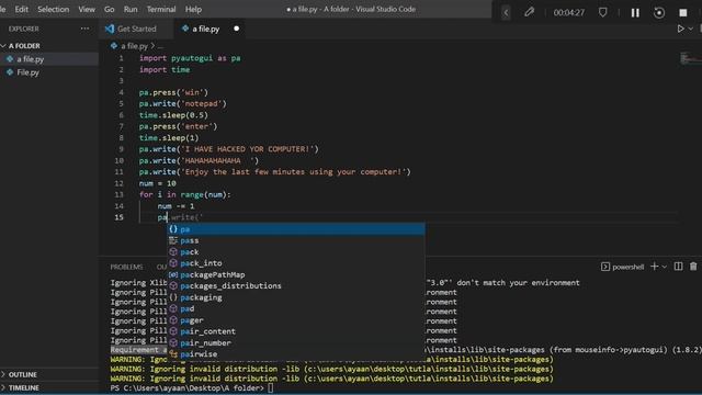 How to make FAKE virus with python. смотреть онлайн