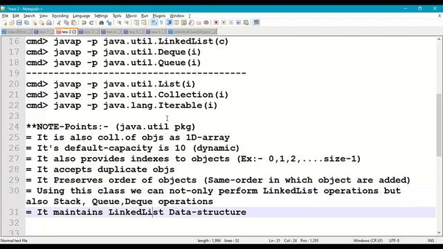 Java Collections Framework #269|| LinkedList class with descendingIterator()|| Iterator cursor||Lis смотреть онлайн