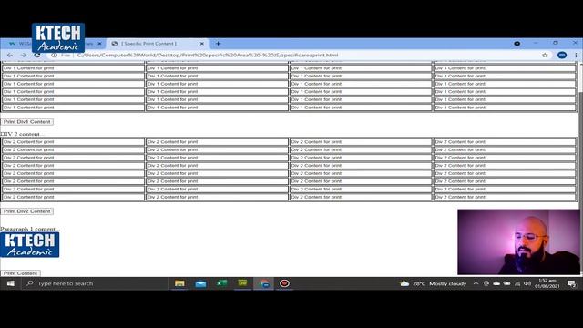 Print Specific Area using Javascript [ Part 2 with Answers ] ( Urdu / Hindi ) смотреть онлайн
