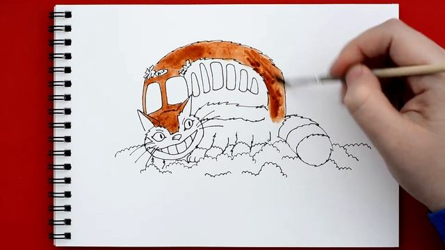How to draw CATBUS. Totoro coloring pages смотреть онлайн