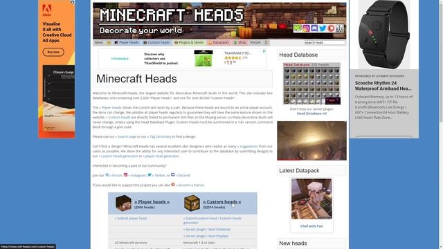 Minecraft: How to Get Player Heads and Custom Heads 1.20! смотреть онлайн