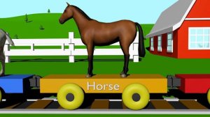 Farm Animal Train - Learning for Kids