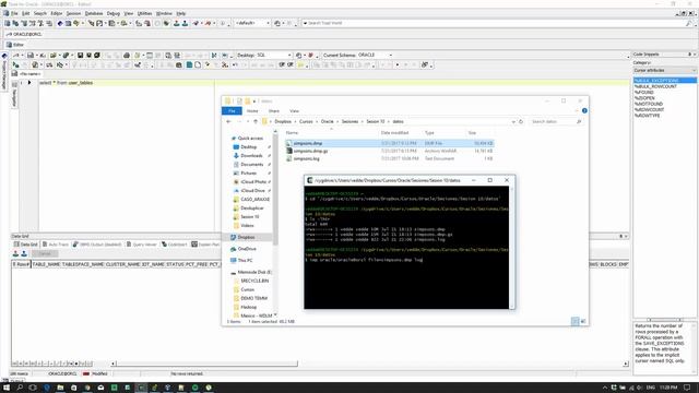 Import Tables Oracle IMP смотреть онлайн