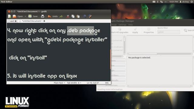 how to install .deb packadges in ubuntu - GDEBI смотреть онлайн