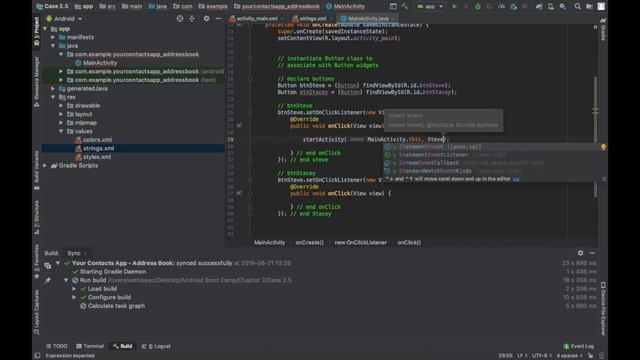 Case Project 2.5: Your Contacts App | Android for beginners | Android Boot Camp Walkthrough смотреть онлайн