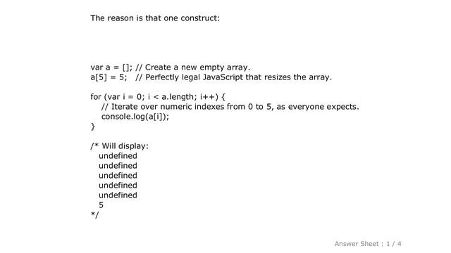 JavaScript : Why is using "for...in" for array iteration a bad idea? смотреть онлайн