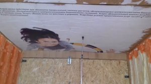 Обшивка потолка контейнера оргалитом