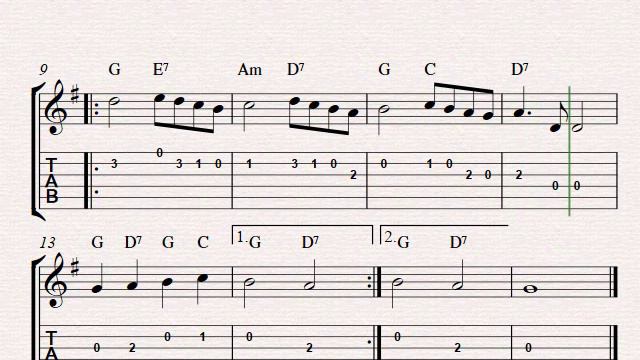 Angels We Have Heard On High | Free Christmas guitar tablature sheet music смотреть онлайн