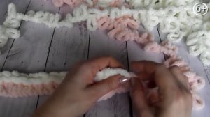 Хит! Двухцветный узор из Alize Puffy для пледа. Мастер-класс