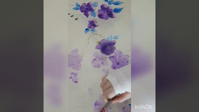 Muslin saree painting by acramin, without using white colour смотреть онлайн