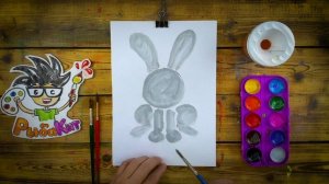 Как нарисовать ЗАЙЧИКА - Акварель Детский сад - рисуем с РыбаКит