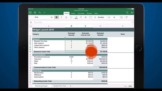 Edit an Excel Sheet on Tablet смотреть онлайн