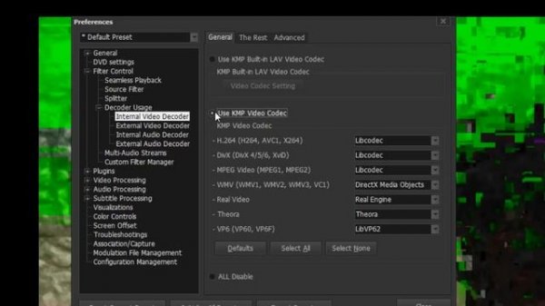 kmplayer green screen problem with mkv and low resolution video file--fix it very easy
